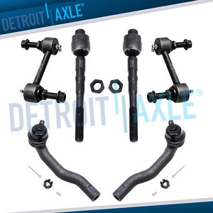 6pc Inner Outer Tierod Front Sway Bar Link for 2007 - 2014 Ford Edge Lincoln MKX