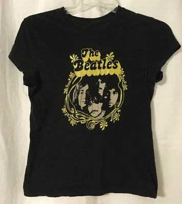 The Beatles Women’s Retro Black Portraits T-Shirt CHECK MEASUREMENTS No Size Tag - Image 1 of 4