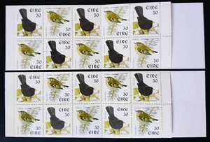 1998-9 BIRDS BLACKBIRD & GOLDCREST x 2 BOOKLETS ON PHOSPHOR & ORDINARY PAPER MNH - Picture 1 of 2