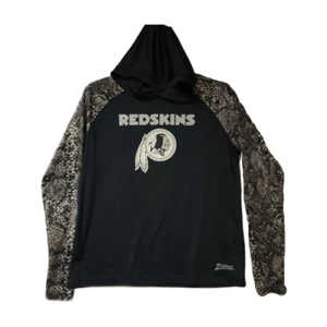 Zubaz Team Apparel NFL Redskins Mens Small Black Grey Camo Long Sleeves Hoodie - Picture 1 of 20