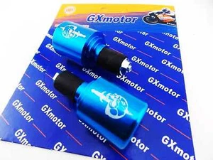 GXMOTOR BLUE CNC BILLET ALLOY BAR END HANDLEBAR ENDS WEIGHT SLIDER SET 22mm 7/8" - Picture 1 of 3