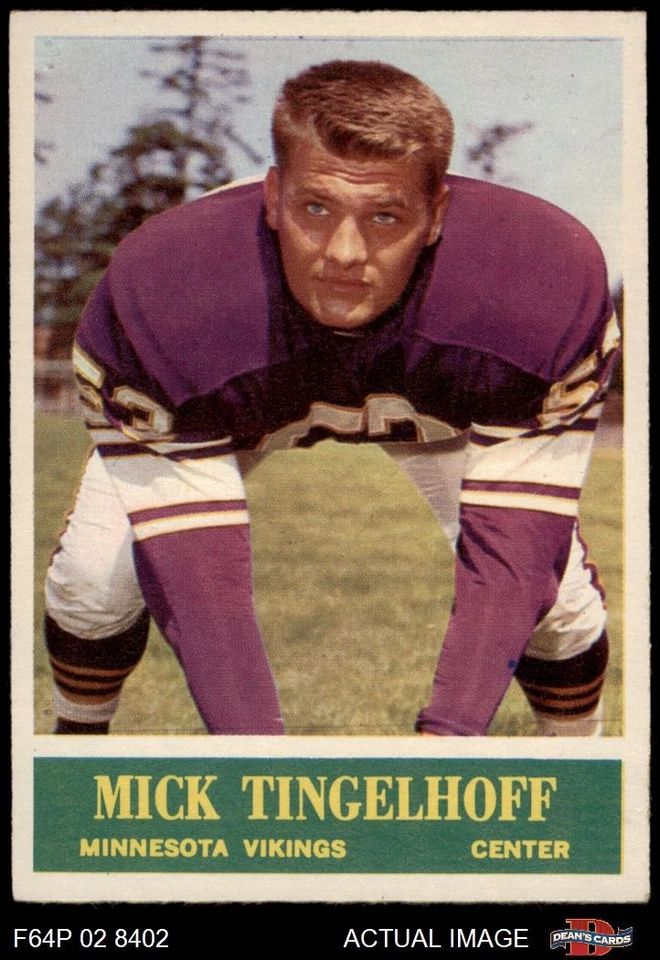 1964 Philadelphia #110 Mick Tingelhoff Vikings RC HOF Nebraska 4 - VG/EX - Image 1 of 1