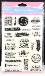 Inspiration Positivity Stempel durchsichtig Silikon unbenutzt Kartenherstellung Scrapbooking - Bild 1 von 5