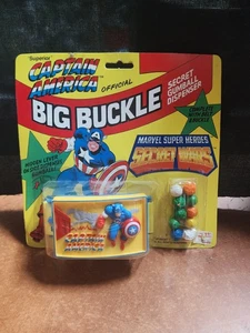 Gumball con fibbia grande superiore 1985 - Marvel Secret Wars Capitan America  - Foto 1 di 6
