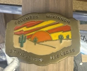 Columbus Mckinnon Cm Industrial Las Vegas Chisholm-Moore 70s Vintage Buckle (H3) - Picture 1 of 4