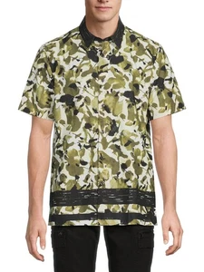 NWT HUGO (Red Label) By Hugo Boss Graphic-print Short-Sleeved Shirt Size S - Picture 1 of 12