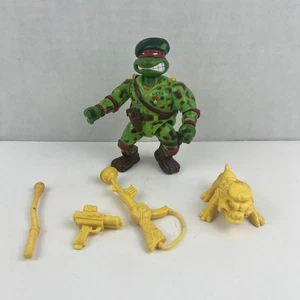 Vintage 1991 Teenage Mutant Ninja Turtles GREEN BERET RAPH 99% Komplett - Bild 1 von 5