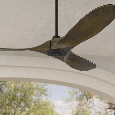 52" Visual Comfort Maverick II Dark Walnut Ceiling Fan with Remote - Image 1 of 3
