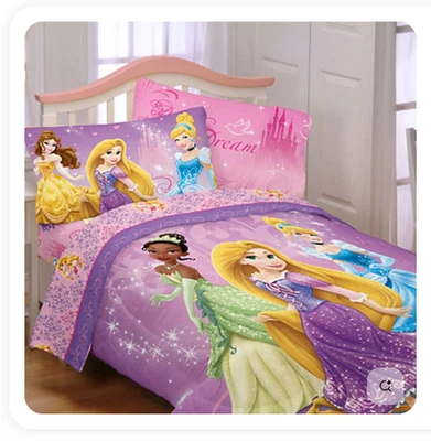 Princesas Disney "Sparkling Elegance" Niñas Ropa de cama edredón y sábanas! Foto 1 de 4