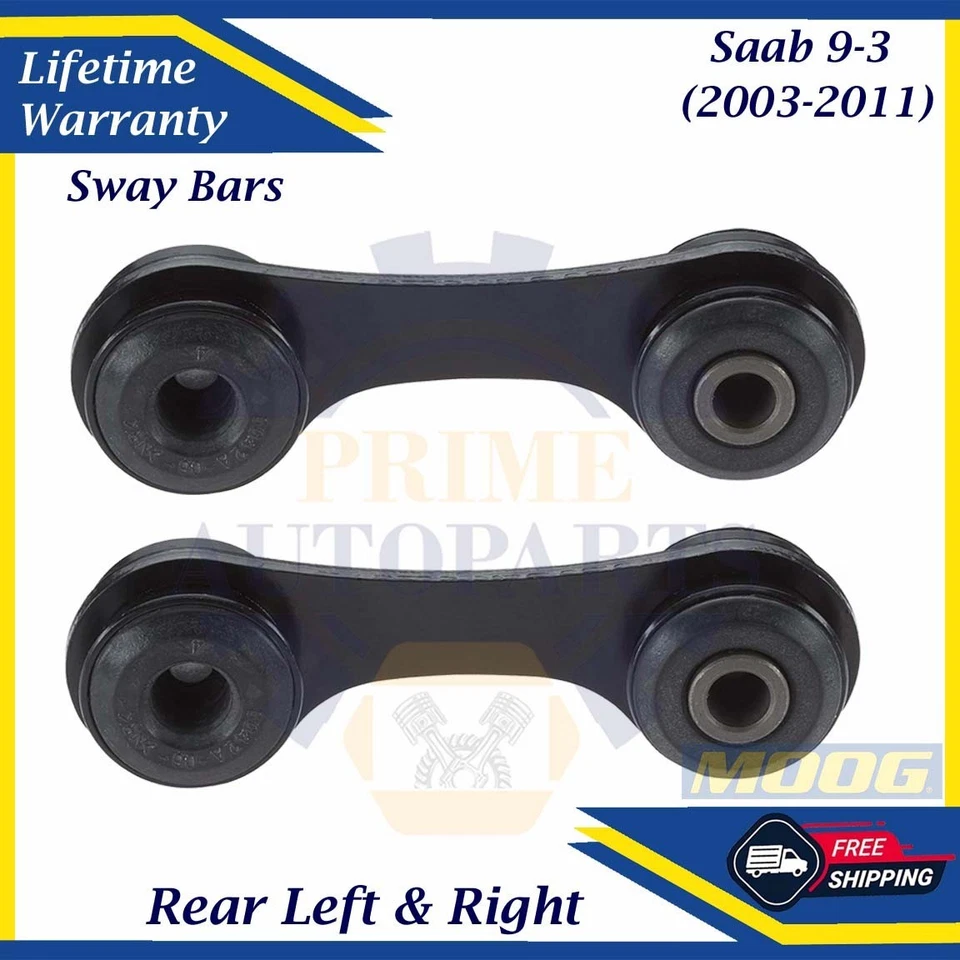 Eslabones de barra estabilizadora trasera Moog OEM para Saab 9-3 2003-2011 2,0 L 2,8 L garantía de por vida Foto 1 de 4