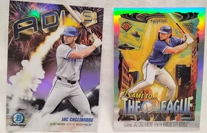 2025 Bowman Chrome Jac Caglianone IT-4 It Came To The League / Adios AD-3 Royals - Bild 1 von 6
