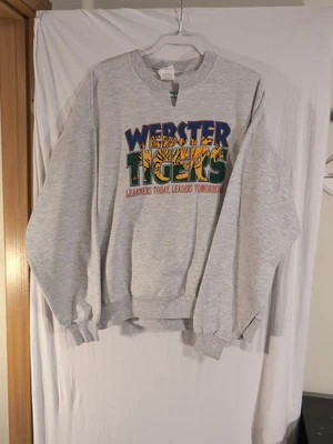 *Distressed* Woman's 2X Jerzees Webster Tigers Education Themed Crewneck... - Image 1 of 4