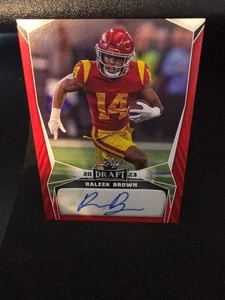 2023 Leaf Draft - Autographs Raleek Brown #BA-RB1 Red (AU, RC) - Foto 1 di 2