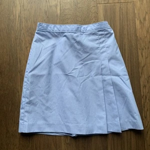 Mills Uniform Skort (or Skirt) Girl's Sz 8 - Light Blue & White Vertical Stripes - Picture 1 of 7
