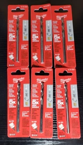Milwaukee 49-56-8000 1/4" x 4" Alta Velocità Acciaio Pilota Bit Tool Lotto di 6 - Foto 1 di 1