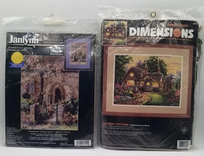 Kits de punta de aguja punto de cruz Janlynn "Sanctuary" Dimensions "Twilight Cottage" Foto 1 de 4