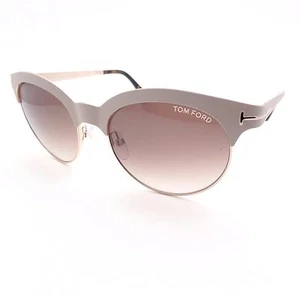 Tom Ford 438 28F Angela Matte Beige Gold Brown Fade Sunglasses Authentic - Picture 1 of 4