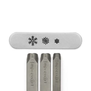 Schneeflocke Signatur Handstempel Pack (3 Stahlstanzen), ImpressArt - Winter - Bild 1 von 2
