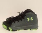 Under Armour GS Jet 2019 3022121-100 Gray Black Lime Basketball Shoes Size 5.5Y
