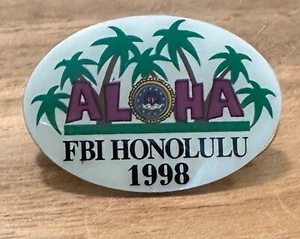Vintage FBI Aloha FBI Homolulu 1998 Mini-Badge Pin - Picture 1 of 1