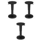 Home Square Contemporary Plastic Bar Stool in Black Finish - Set of 3