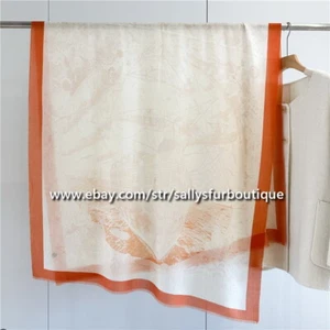 Sallys Cashmere Ring Scarf Wrap Shawl Boat Print Soft Delicate Light 78"*39" - Picture 1 of 47