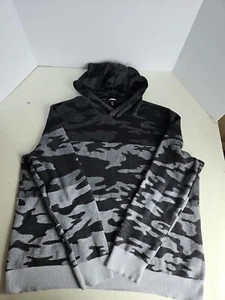Express Neu mit Etikett Unisex Baumwolle Camouflage Hoodie Sweater Pullover grau/dunkelgrau Größe XL - Bild 1 von 6