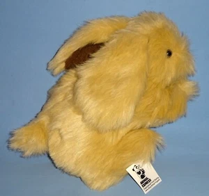 Vintage Plush Rabbit Hand puppet-Full Body Bunny 12"-Lop Ears-Long Fur-EASTER  - Picture 1 of 9