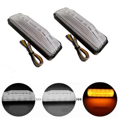2Pcs Tail Lights LED Turn Signal Rear Stop Brake Lamp For Pickup Trailer Truck - Image 1 of 4