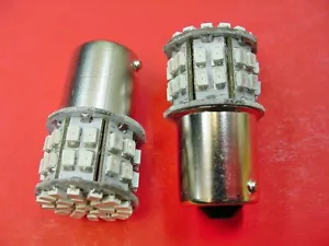 2x Chrysler Dodge Plym Jeep 1156 #89 Red Interior Courtesy LED Light Bulb Lamps - Picture 1 of 12