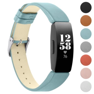 StrapsCo Smooth Leather Watch Band Strap for Fitbit Inspire & Inspire HR - Picture 1 of 23