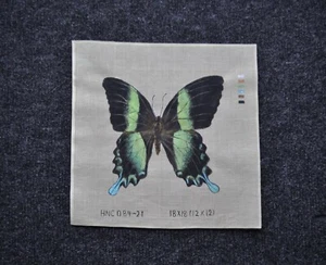 Lona pintada a mano punta pequeña Penélope verde cola de golondrina mariposa - Imagen 1 de 4