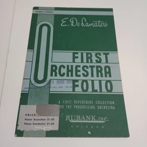 Delamater FIRST ORCHESTRA FOLIO 2nd B Trumpet ©1938 March-Waltz-Overture - Picture 1 of 9