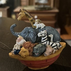 Silvestri Vintage Handcrafted Christmas Ornament Noah’s Ark Rare - Picture 1 of 10