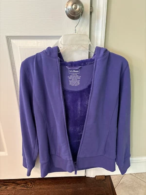 Land’s End Girls Soft Fleece Jacket, Purple, Size L14-16, like Brand-New - Image 1 of 2