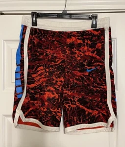 Nike Youth Athletic Shorts Sz XL Multicolor Fire Wave Pattern Dri-Fit Pre-Owned - Picture 1 of 3