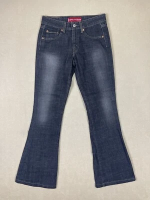 Levis 518 Superlow Stretch Boot Cut Womens JR S Black Mid Rise Pockets - Image 1 of 4