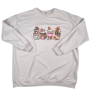 Sweatshirt 2x Lebkuchen süß Weihnachten Kaffee Urlaub Latte Grafik Pullover - Bild 1 von 9