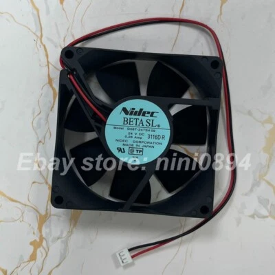 Nidec 8025 D08T-24TS4 09 DC24V 0.26A 8CM 2-Pin Inverter Cooling Fan - Image 1 of 2