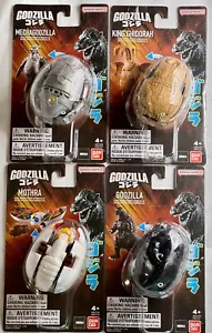 Set of 4 Bandai Transforming Egg Monsters GODZILLA Series Figure NEW - Picture 1 of 13