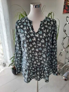 BC Best Connections Tunika Shirt Bluse grau gemustert grün weiß Gr. 36 ***neu*** - Bild 1 von 3