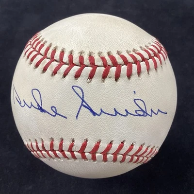 Duke Snider Signed Baseball OMLB Brooklyn Dodgers HOF Autograph TPG - Image 1 of 4