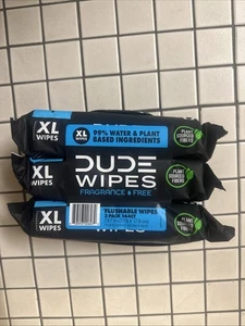 DUDE Wipes, Flushable Wipes, XL and Fragrance-Free Wipes 3 pk (144 ct.) - Picture 1 of 2