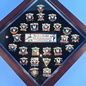 NEW YORK YANKEES 26 WORLD SERIES CHAPIONSHIPS LE PIN COLLECTION WITH CASE - Picture 1 of 10