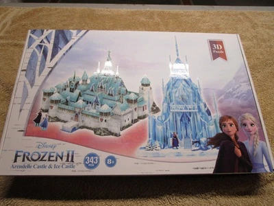 Disney Frozen II 3D Puzzle Castillo Arendelle y Castillo de Hielo 343 Piezas NUEVO Foto 1 de 2
