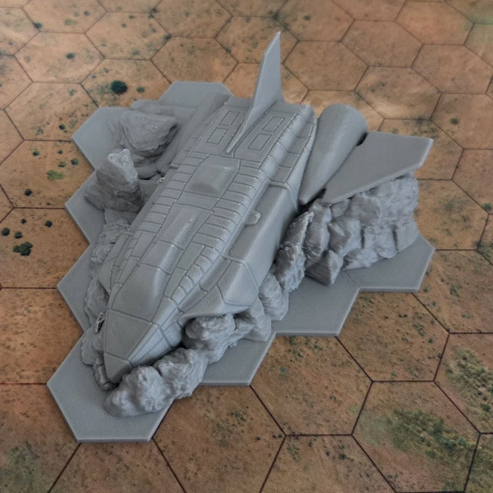 Battletech Terrain Crashed Triumph Dropship 地图比例 — 第 1/3 张图片