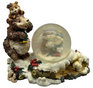 Estatuilla Globo de Nieve Familia Oso Simsons Regalo Navidad 6" Alto Usada LEER - Imagen 1 de 8