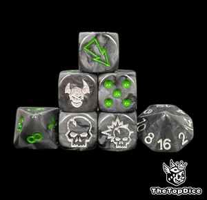 Savage black orc dice set for fantasy football tabletop miniatures battle game - Picture 1 of 9