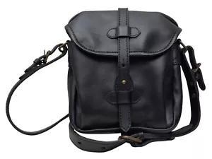 Cravar F.C. 7 Full Grain Veg-Tanned Leather Messenger Bag Black - Picture 1 of 6