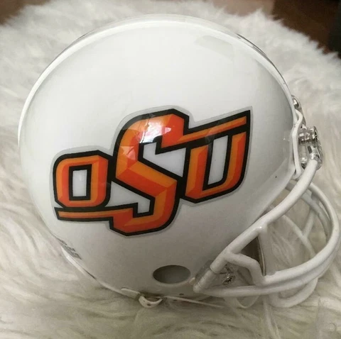 NCAA Oklahoma State University Cowboys Riddell mini Football Helmet Vintage New Cover